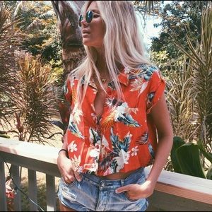 Billabong Aloha Print Crop Top